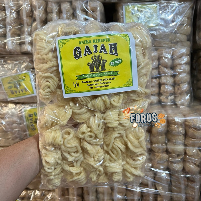 

Kerupuk Keong // Kerupuk Siput Jumbo Spesial Cap GAJAH 1 Pak isi 12 PCS