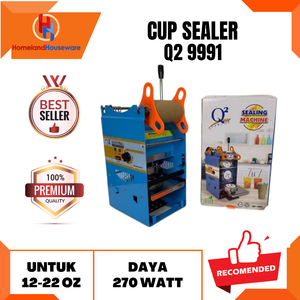 SIAP KIRIM-READY MADIUN/CUP SEALER Q2 9991/CUP SEALER MINUMAN 12 SAMPAI 22 OZ/CUP SEALER MEREK Q2 SA