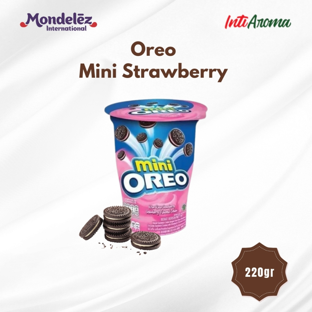 

Snack Camilan Mini Oreo Biskuit Cookies Cup strawberry 67gr