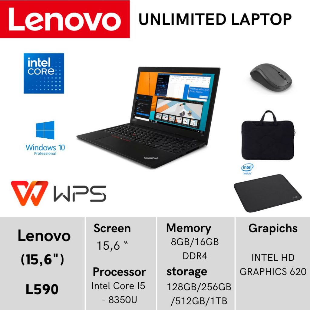 LAPTOP LENOVO THINKPAD W530 T570 T580  L560 L570 L590 CORE I5 I7 LAYAR 15,6"  PENINGKATAN TERBARU