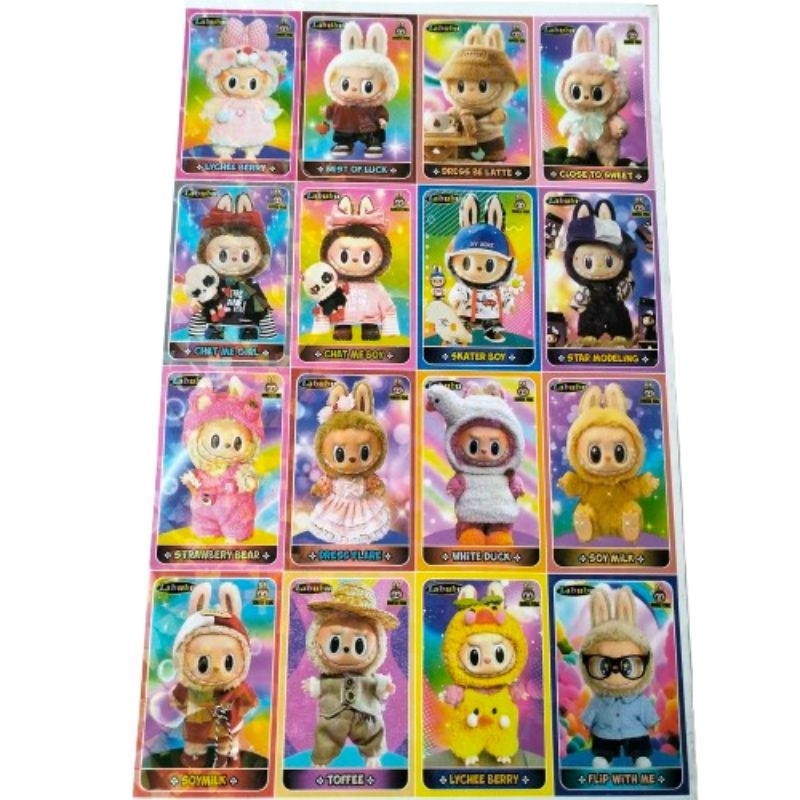 

stiker LABUBU Satu Lembar sticker kartun labubu perlembar