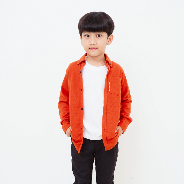 Baju Kemeja Lengan Panjang Anak Laki Laki Atasan Pique Keren Kids Cowok  2 3 4 5 6 8 10 12 14 Tahun