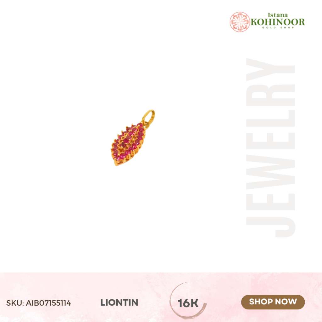 KOHINOOR LIONTIN EMAS 16K GOLD PENDANT EMAS GOLD YELLOW GOLD