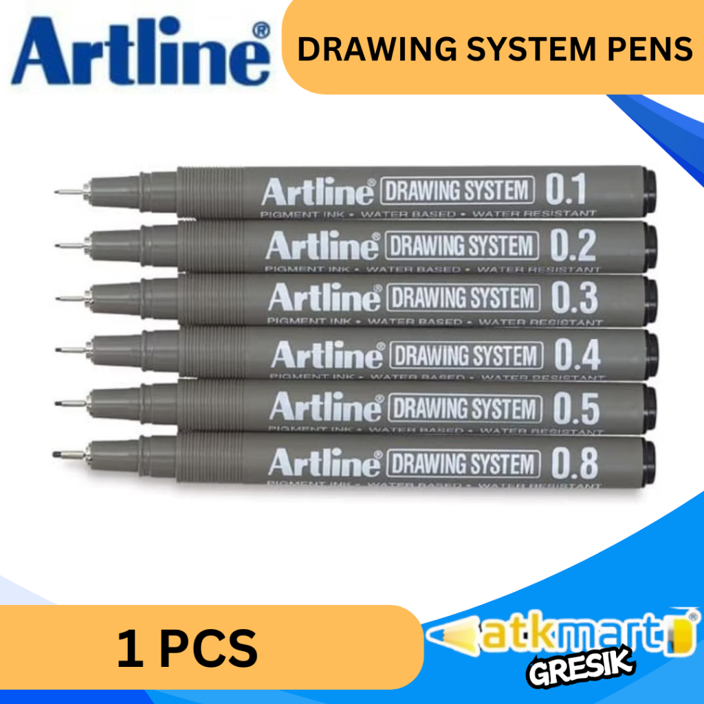 

ARTLINE DRAWING SYSTEM PULPEN DRAWING PEN ARTLINE WARNA HITAM BIRU MERAH