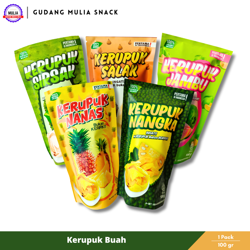 

Kerupuk Buah Nangka Nanas Salak Sirsak Jambu | Krupuk