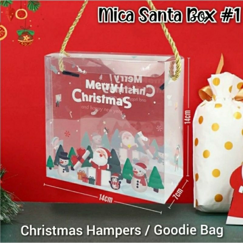 

Christmas Hampers Box Goodie Bag Box Mika Santa Kotak Hampers Mika