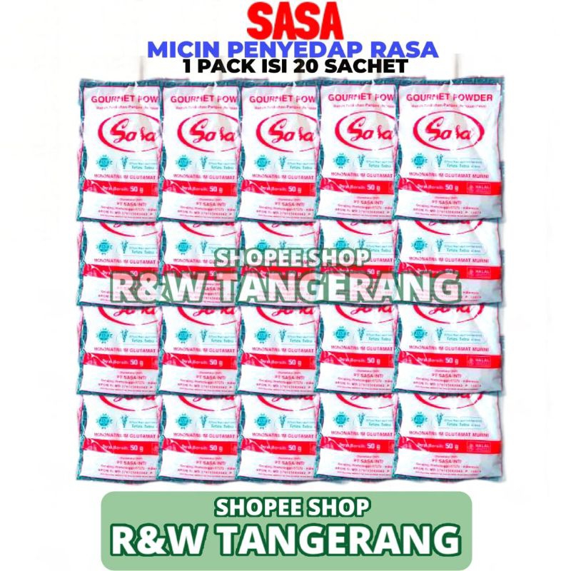 

Micin Sasa Penyedap Rasa 1 Pack Isi 20 Sachet Kemasan 50 Gram