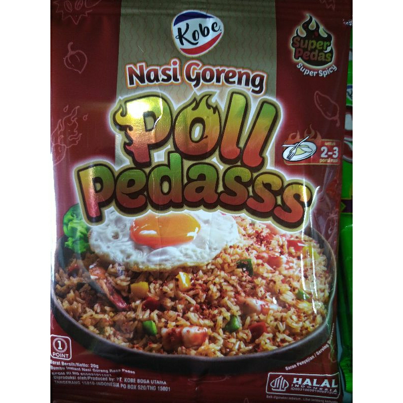 

Kobe Nasi Goreng Poll Pedasss 20gr