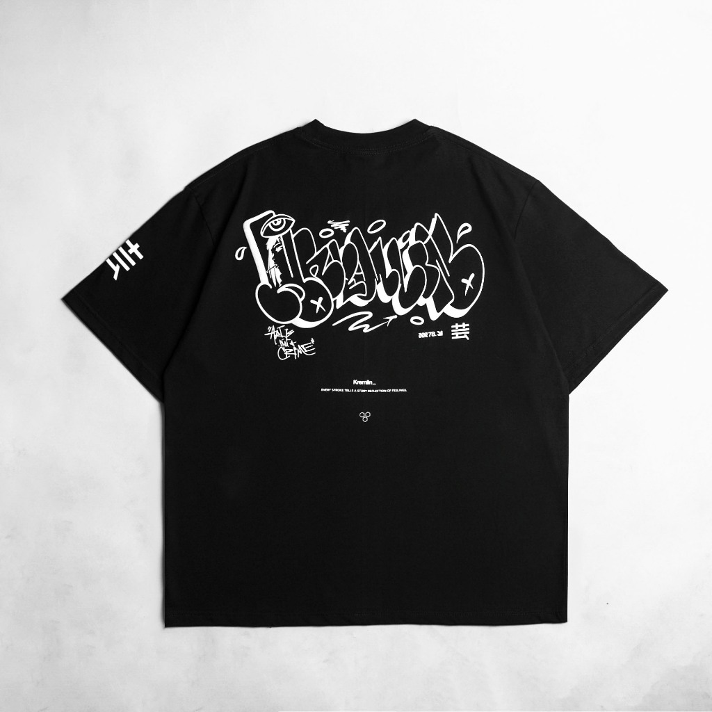 KREMLIN T-Shirt Oversized Relaxed Fit Black Puff - Groove
