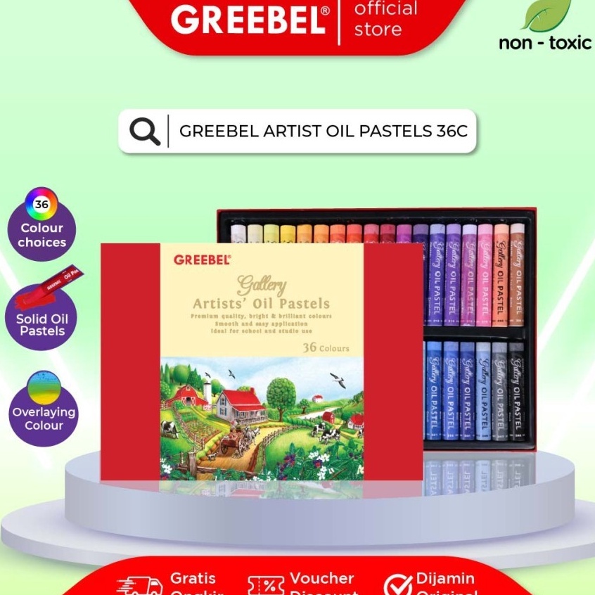 

KODE J6D9 Crayon Greebel Artist Oil Pastel 36 Warna