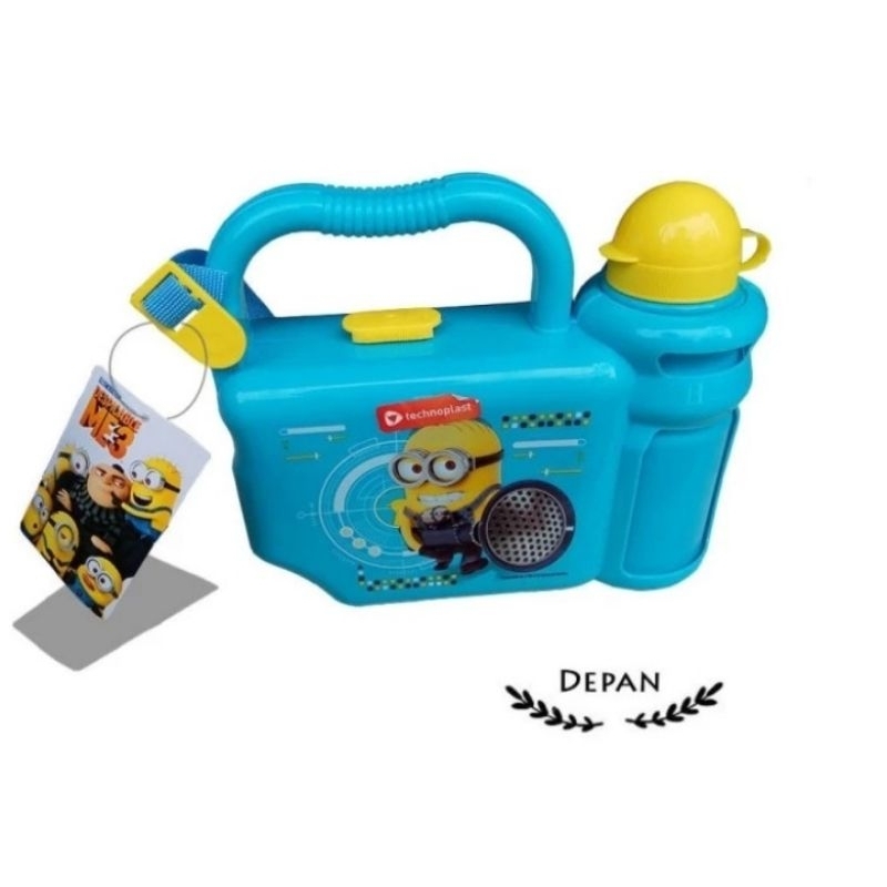 kotak makan anak koper karakter minion lunch box set koper minions kotak makan anak paud karakter mi