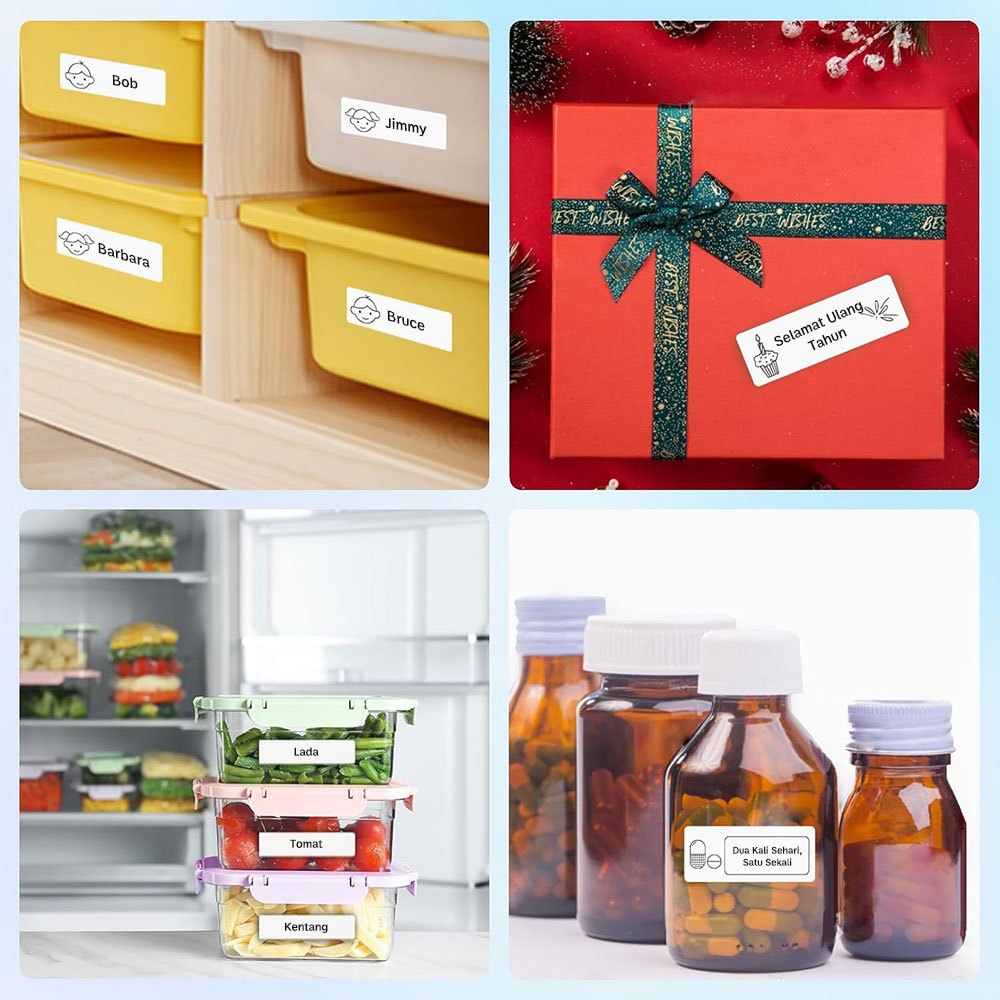 

Ay00! NIIMBOT D11 / D110 / D101 Kertas Label Putih Thermal Stiker, Stiker Nama, Kertas Label Harga