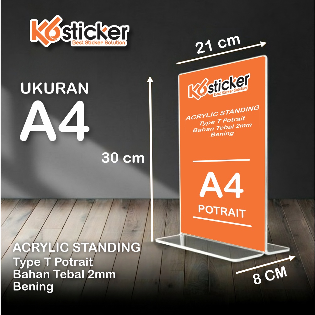 

KODE X6P Akrilik Acrylic A4 Tent card POTRAIT LANDSCAPE akrilik daftar menu akrilik nomor meja akrilik menu brosur acrylic display order