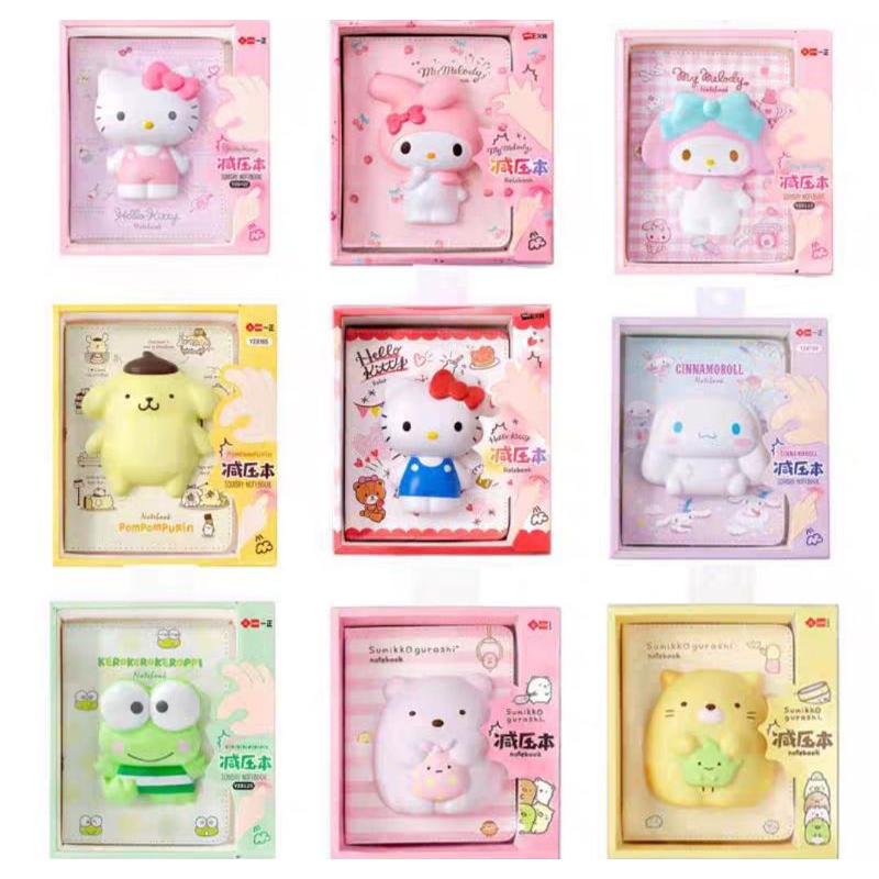 

Diary Sanrio 3D Import Sanrio Ori Notebook Squishy 3D Hello Kitty Cinnamorolll Kuromi Melody