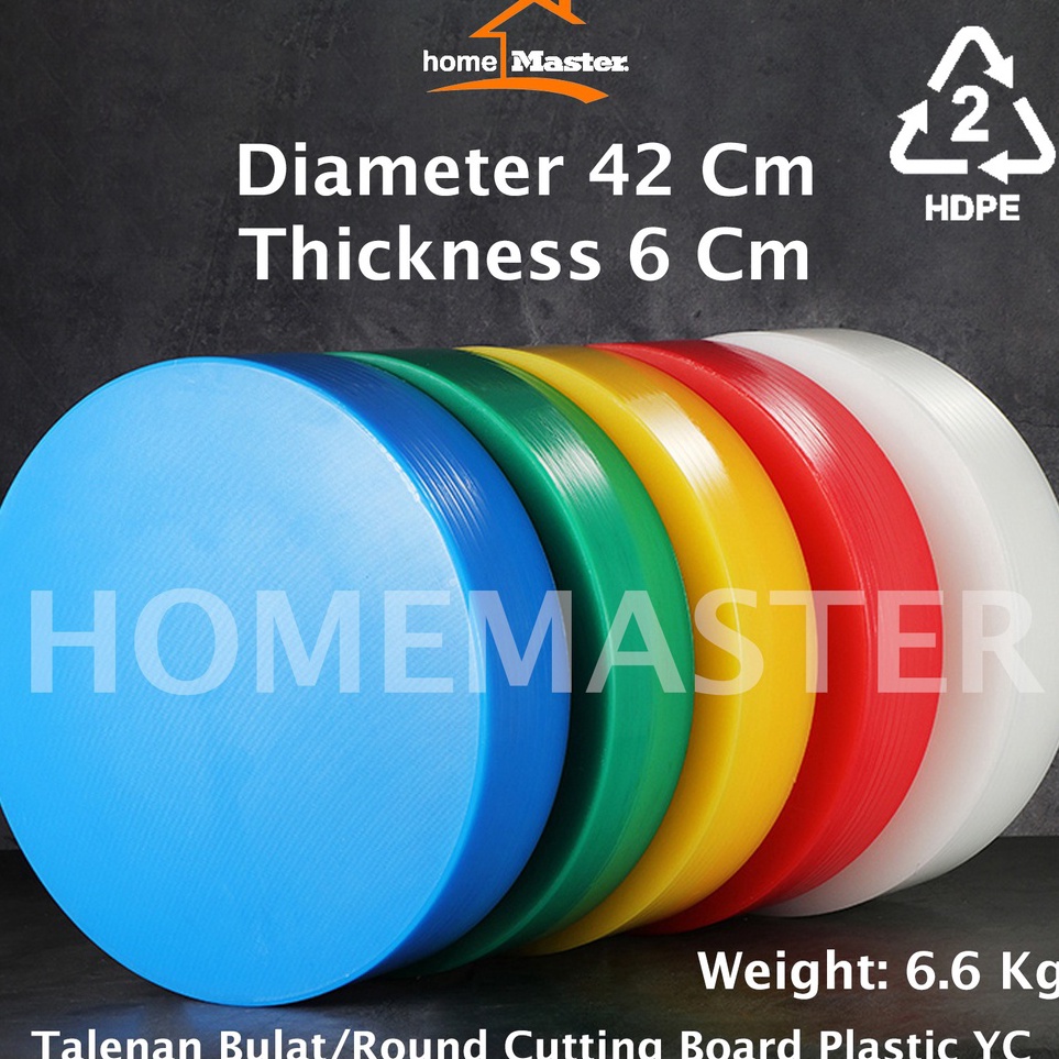 TalenanCutting Board HDPE BulatRound 42 Cm Tebal 6 Cm YC426 KODE K4V9