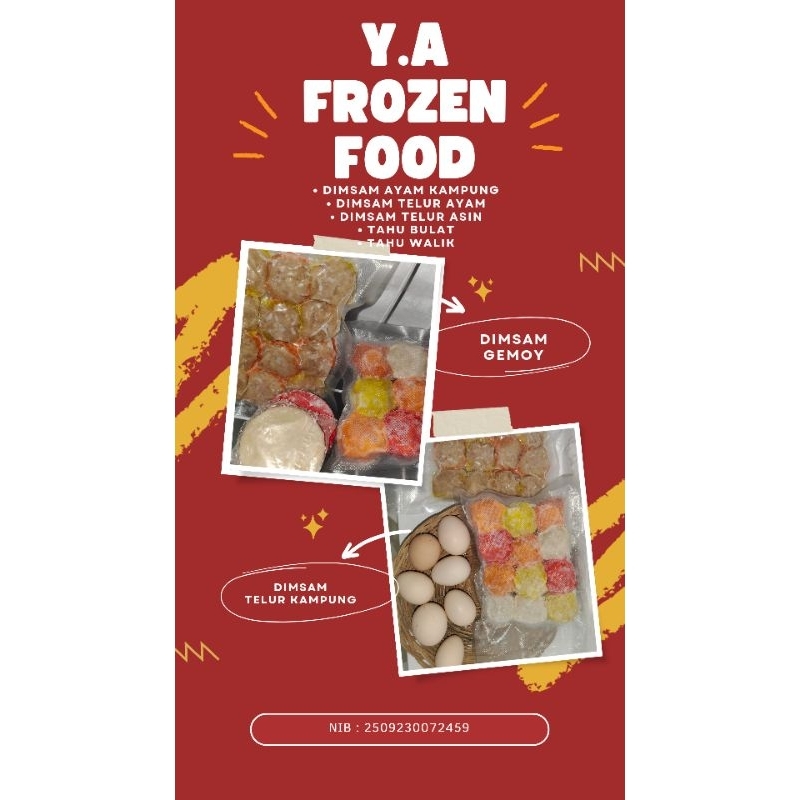 

Y.A Frozen food ( rolade,naget, naget telur ayam kampung dan dimsum ayam kampung)