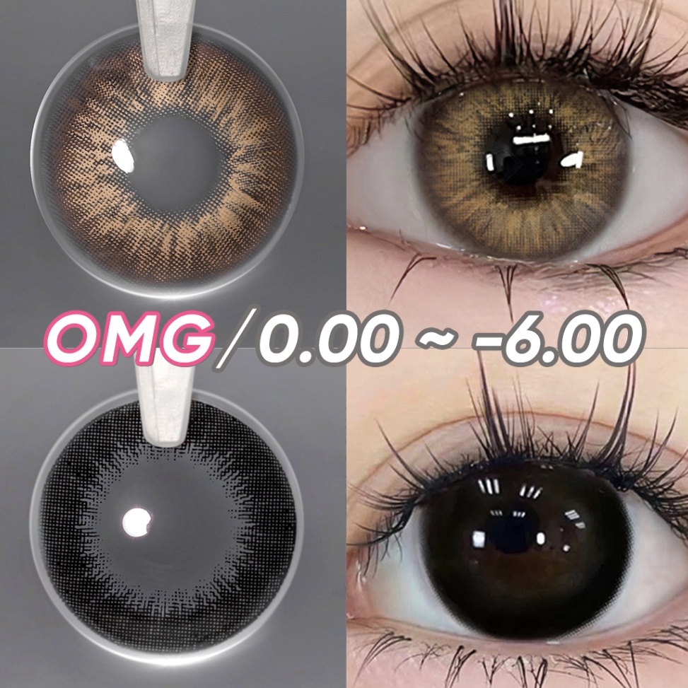 Klaim promo CODMagister Softlens Minus 1 sd 6 OMG Softlens Black lensa kontak warna diameter 14MM so