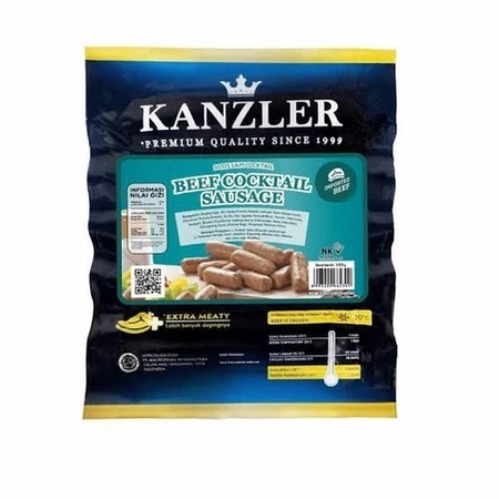 

KANZLER Sosis Beef Cocktail 500g isi 50pcs (Sosis Sapi)