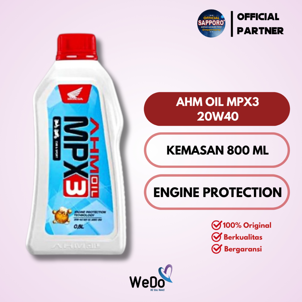 MPX3 Oli Motor Bebek MPX 3 4T AHM Honda Original 800ml