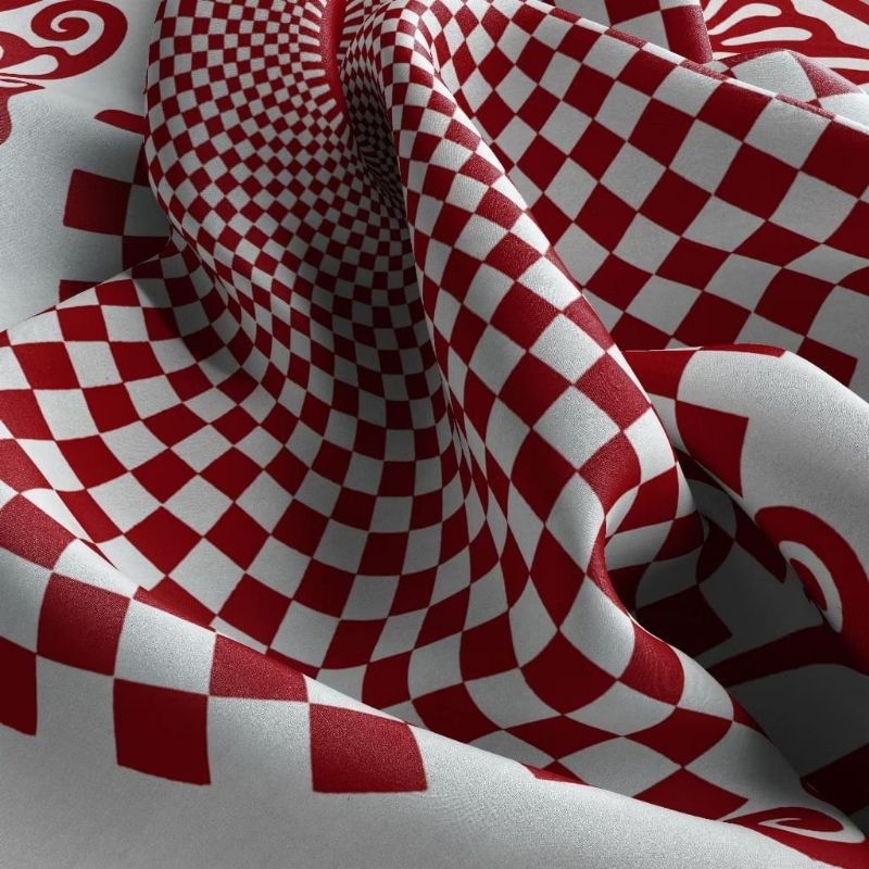 RIVERSIDE bandana Retro Slayer scarf Unisex Segi Empat Motif chinese checkerboard slayer multifungsi