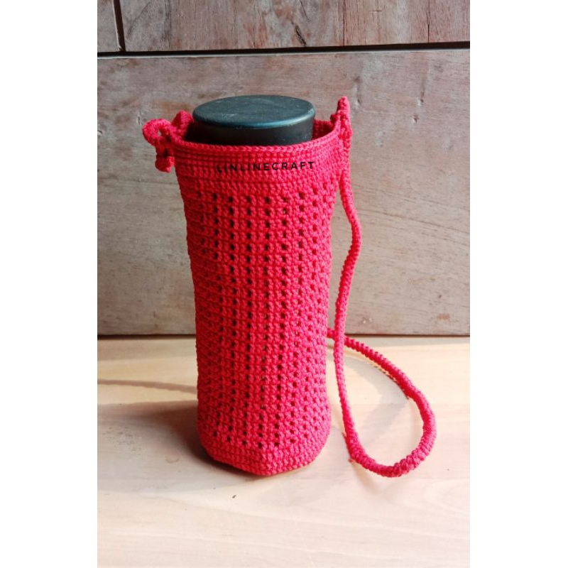 tas tumbler rajut, sarung botol
