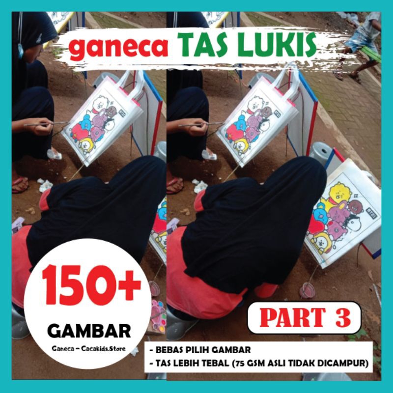 

PART 3 TALI - Tas lukis mewarnai spunbond - MODEL JINJING / TALI