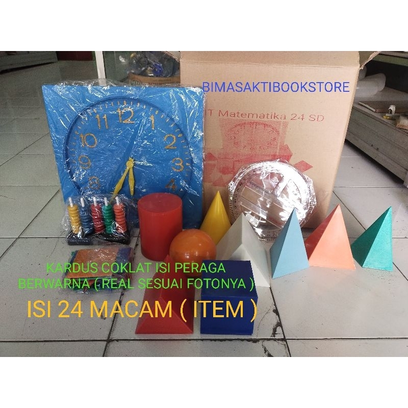 

KIT MATEMATIKA SD ISI 24 ITEM ALAT PERAGA SD KARDUS COKLAT ISi BERWARNA