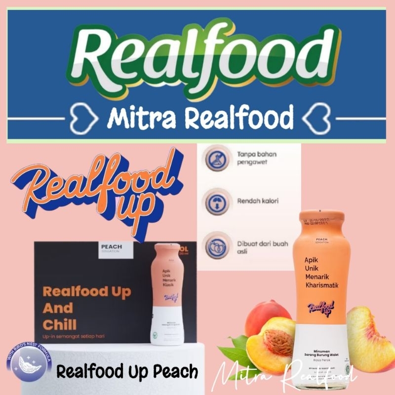 

Realfood Up Rasa Persik ( Peach ) Minuman Sarang Burung Walet Halal