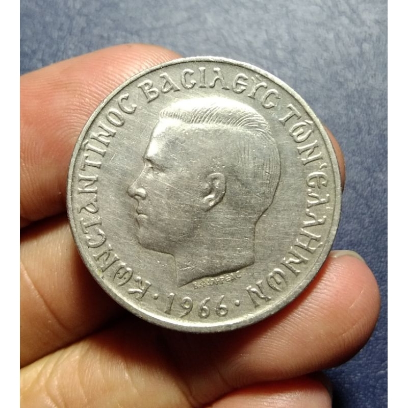 Koin Lawas Yunani 5 Drachmai Thn 1966