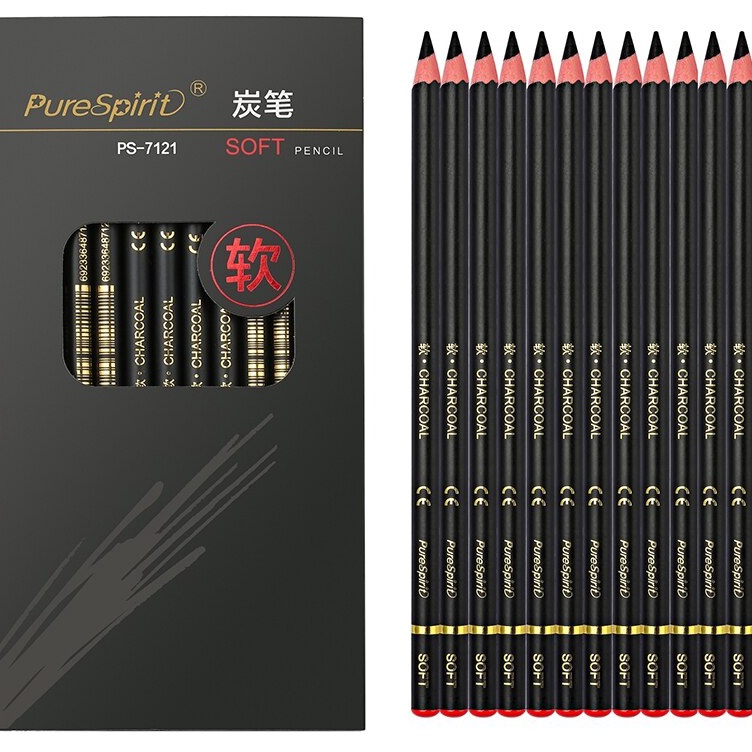 

KODE C7F2 Triple W 12 PCS Charcoal Pencil Art Paint Pensil Arang Gambar Sketsa
