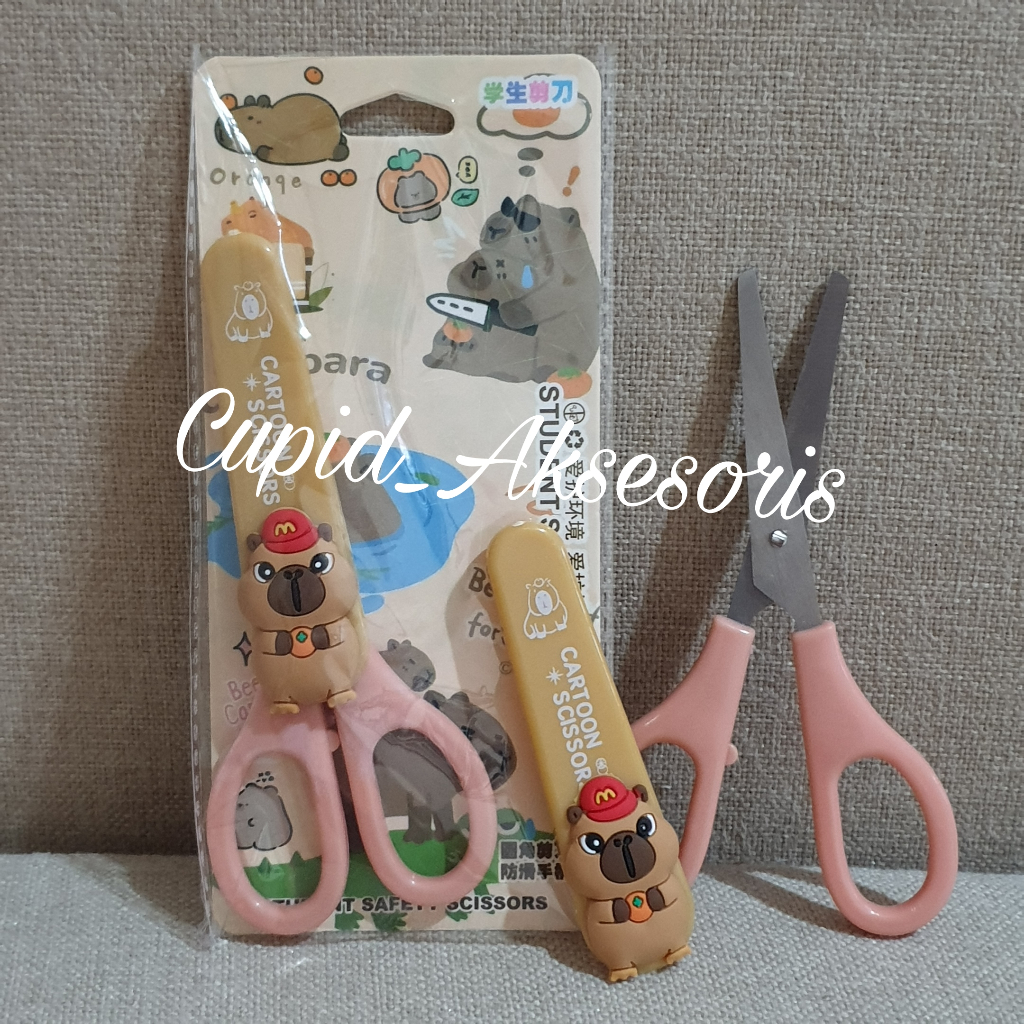 

GUNTING SANRIO CAPIBARA KAPIBARA CAPYBARA / SAFETY SCISSORS / GUNTING ANAK UNIK / GUNTING KERTAS PEMOTONG KERTAS AMAN DENGAN TUTUP