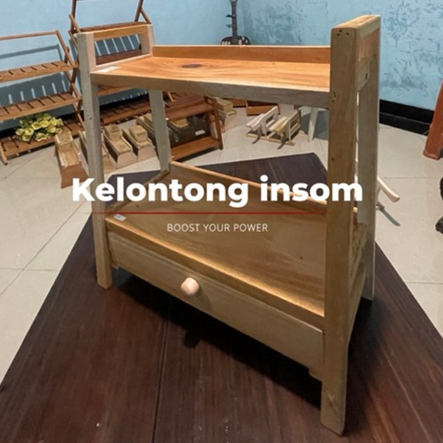 RAK KOSMETIK / RAK BUMBU DAPUR/ RAK SERBAGUNA/ RAK BAHAN KAYU SOLID VARIASI LACI