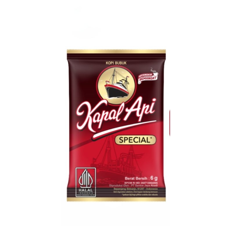 

Kopi Kapal Api Special Mini Tanpa gula 6g 1renceng