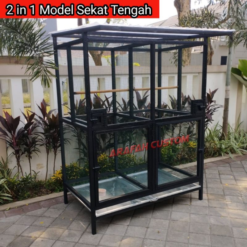 Sangkar Kandang Burung Ternak Koloni Sekat Murai Lovebird Kenari Finch Falk Nuri Perkutut Beo Hantu 