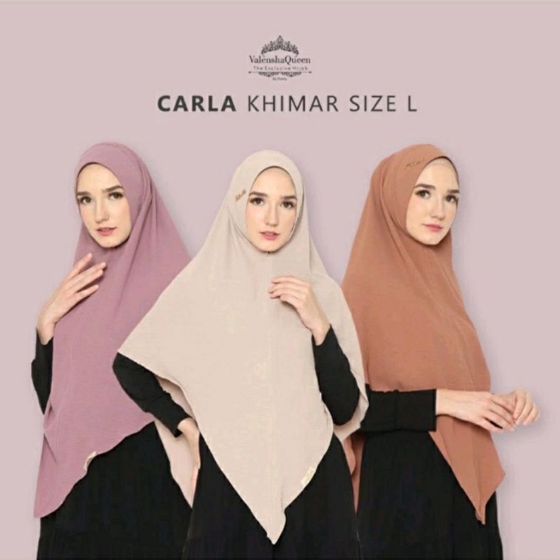 KODE Q24S CARLA KHIMAR SIZE L ORI VALENSHA QUEEN BAHAN RAYON CRINKLE