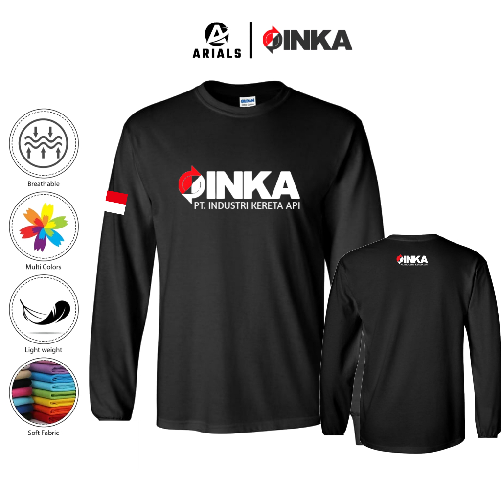 Arials Kaos Baju Lengan Panjang PT INKA Industri Kereta Api
