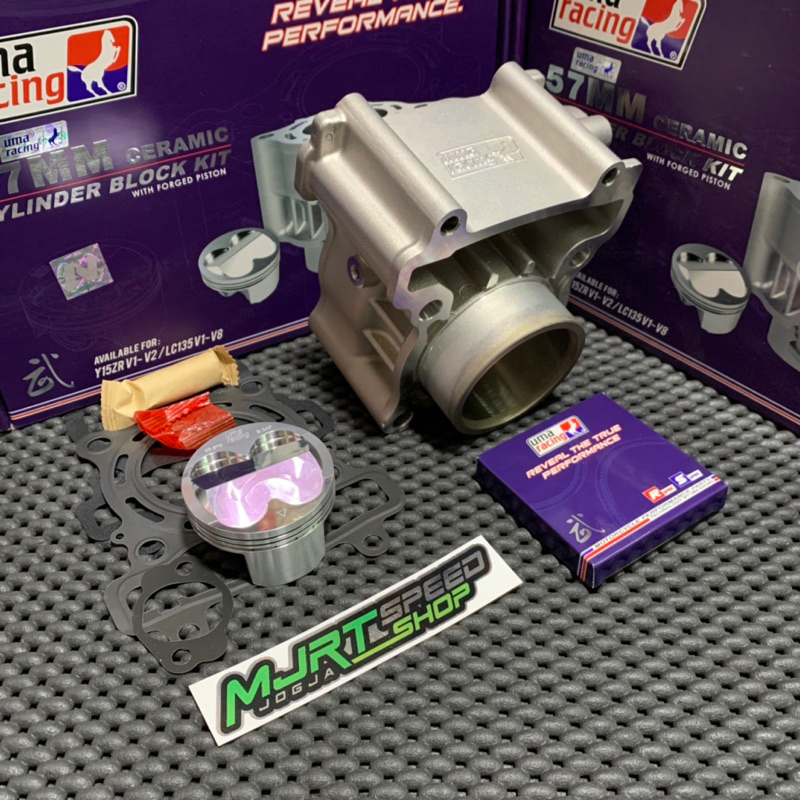 BLOK CERAMIC PISTON FORGING 57MM UMA RACING FOR MX KING R15 VIXION MX ETC