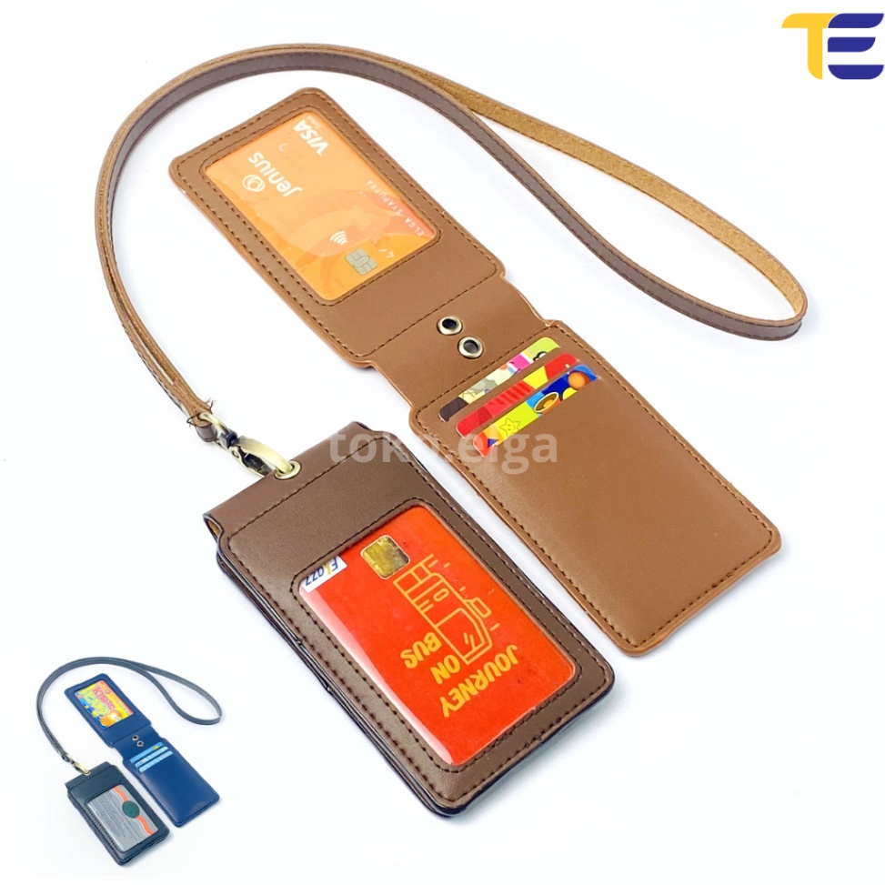 

Hemat Belanja Id Card Holder Kulit Name Tag Kulit Magnet Single Flip Kulit