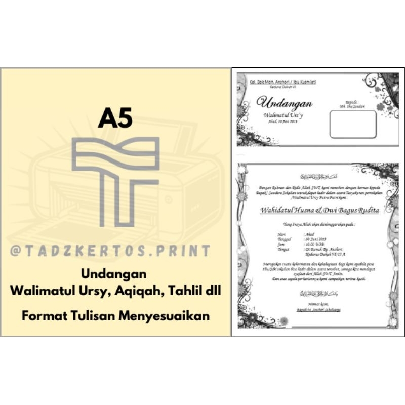 

Undangan Walimatul Ursy dll A5