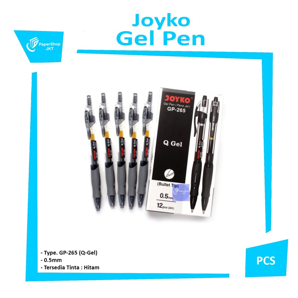 

KODE R3U3 JOYKO Pulpen GelPen GP265 5mm Lusin