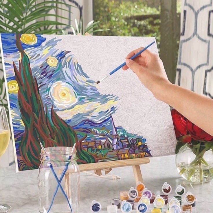

Super Discount PAINTING KIT PAKET LENGKAP TERMURAH KANVAS LUKIS 3X4 CM