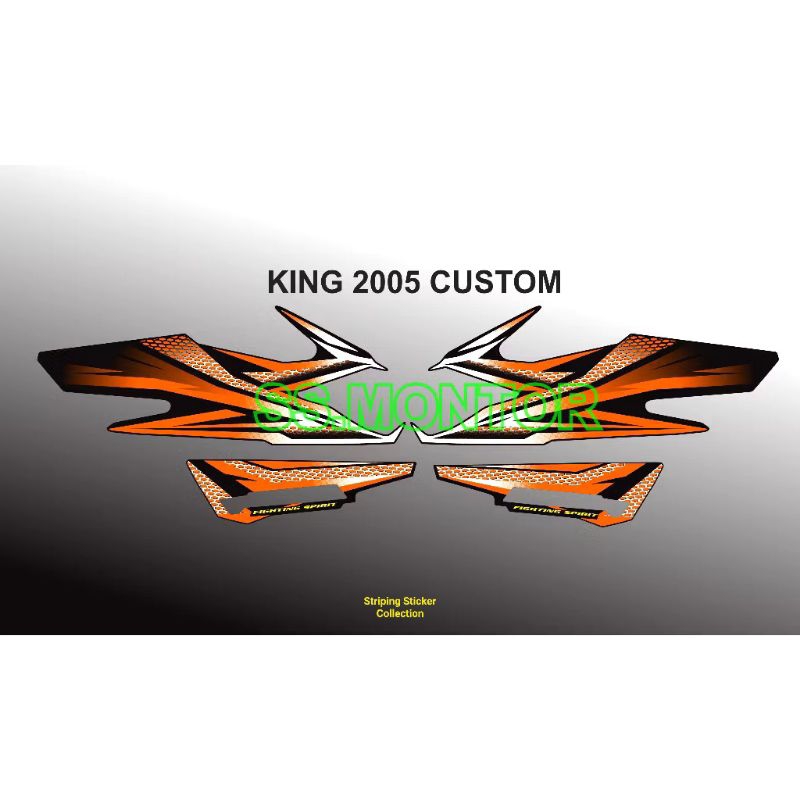 Striping Sticker Motor Yamaha RX King 2005 Custom Print Cutting