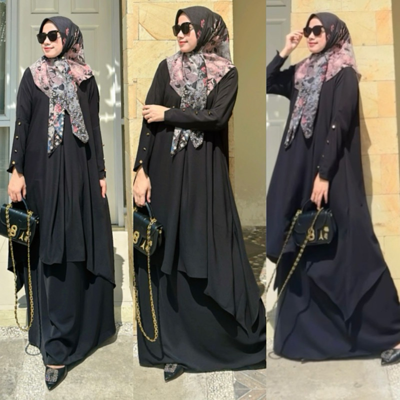 ONE SET TUNIK ABAYA DAN ROK