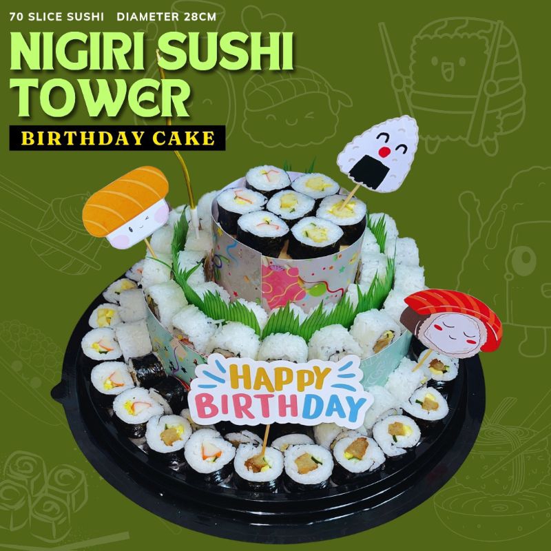 

Sushi Birthday - NIGIRI SUSHI TOWER BIRTHDAY CAKE