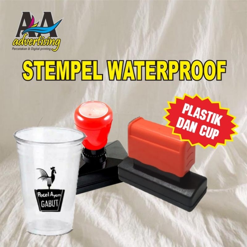 

Stempel sablon cup waterproof FREE DUA TINTA