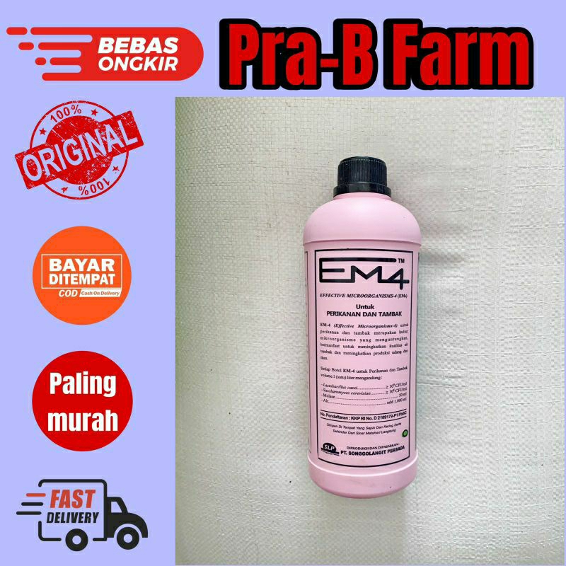 EM4 IKAN EM4 PERIKANAN DAN TAMBAK EM4 PINK EM4 MERAHMUDA 1 LITER