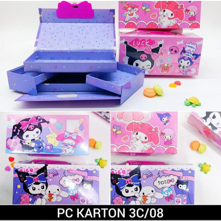 

Kotak tempat pencil anak perempuan berbahan karton