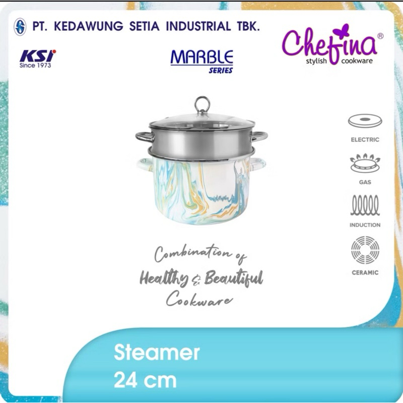 Chefina “Marble Series” Steamer 24cm