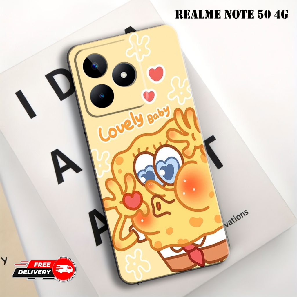 Casing Hp cocok untuk REALME NOTE 50 4G Terbaru - Softcase Fashion Case Kartun Cute - Type Lain Via 