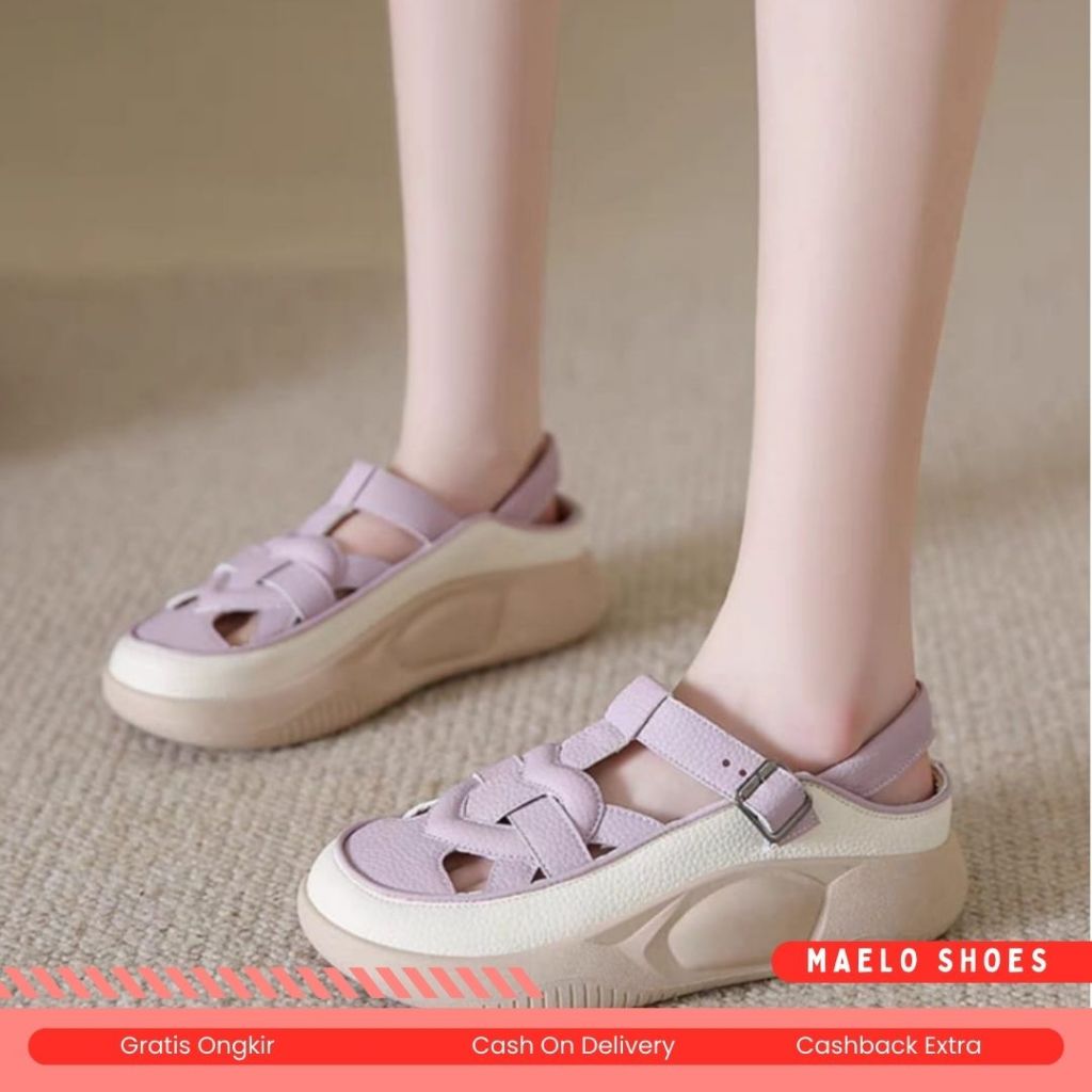 MAELLO SHOES - DOWN SIZE SANDAL SEPATU WEDGES WANITA MODEL SOAL BESAR CK 553